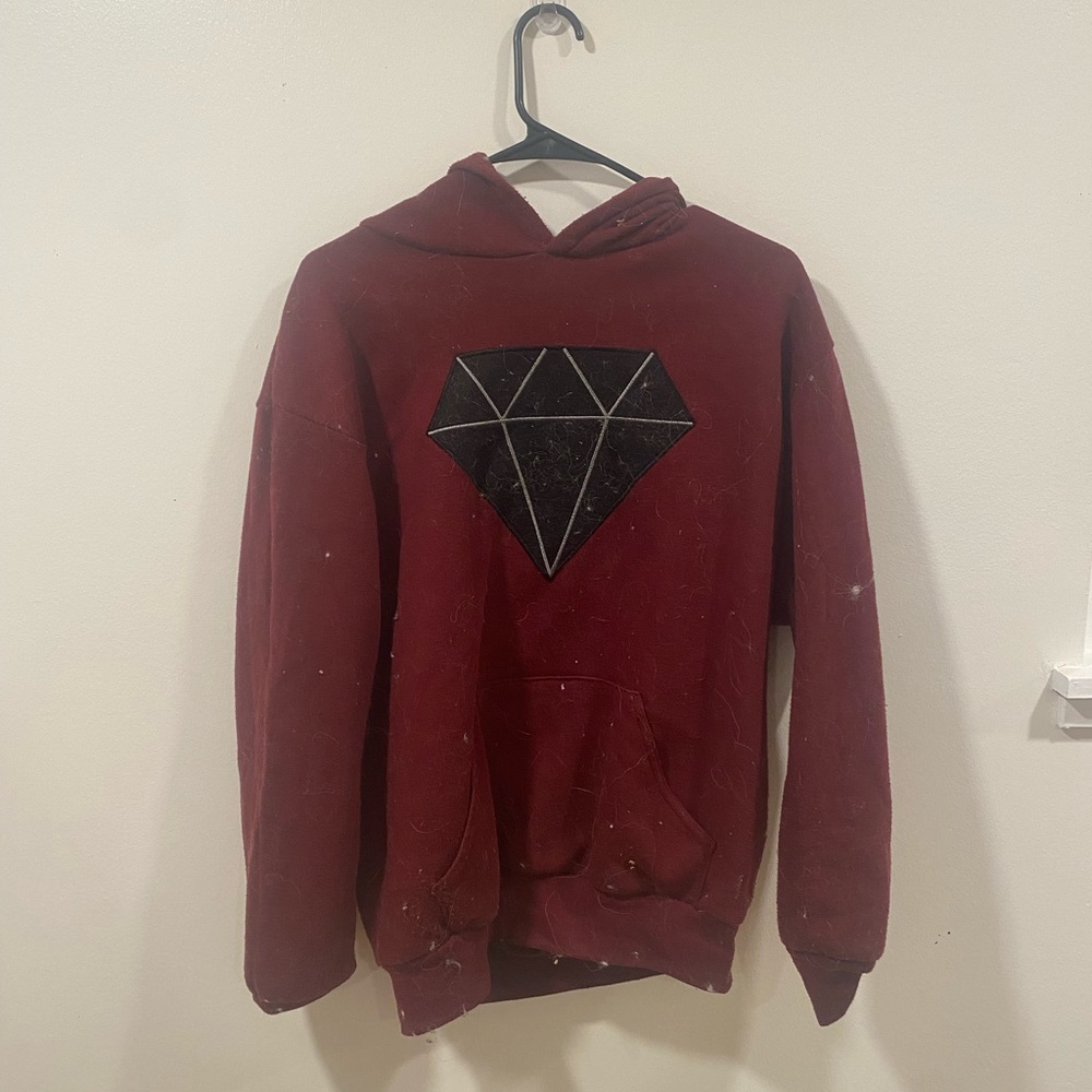 Maroon diamond hoodie